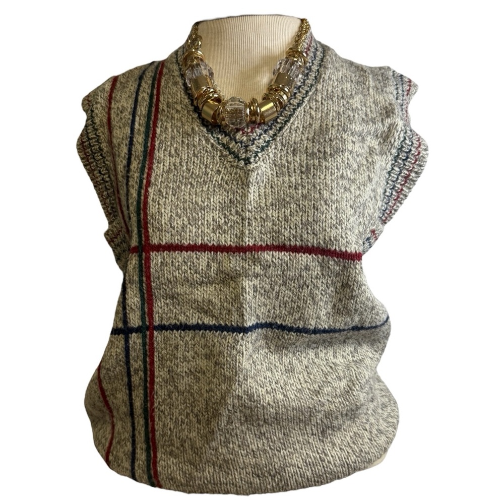 Vintage 80s Fresh Squeeze Seattle Washington made in USA geometric sweater vest